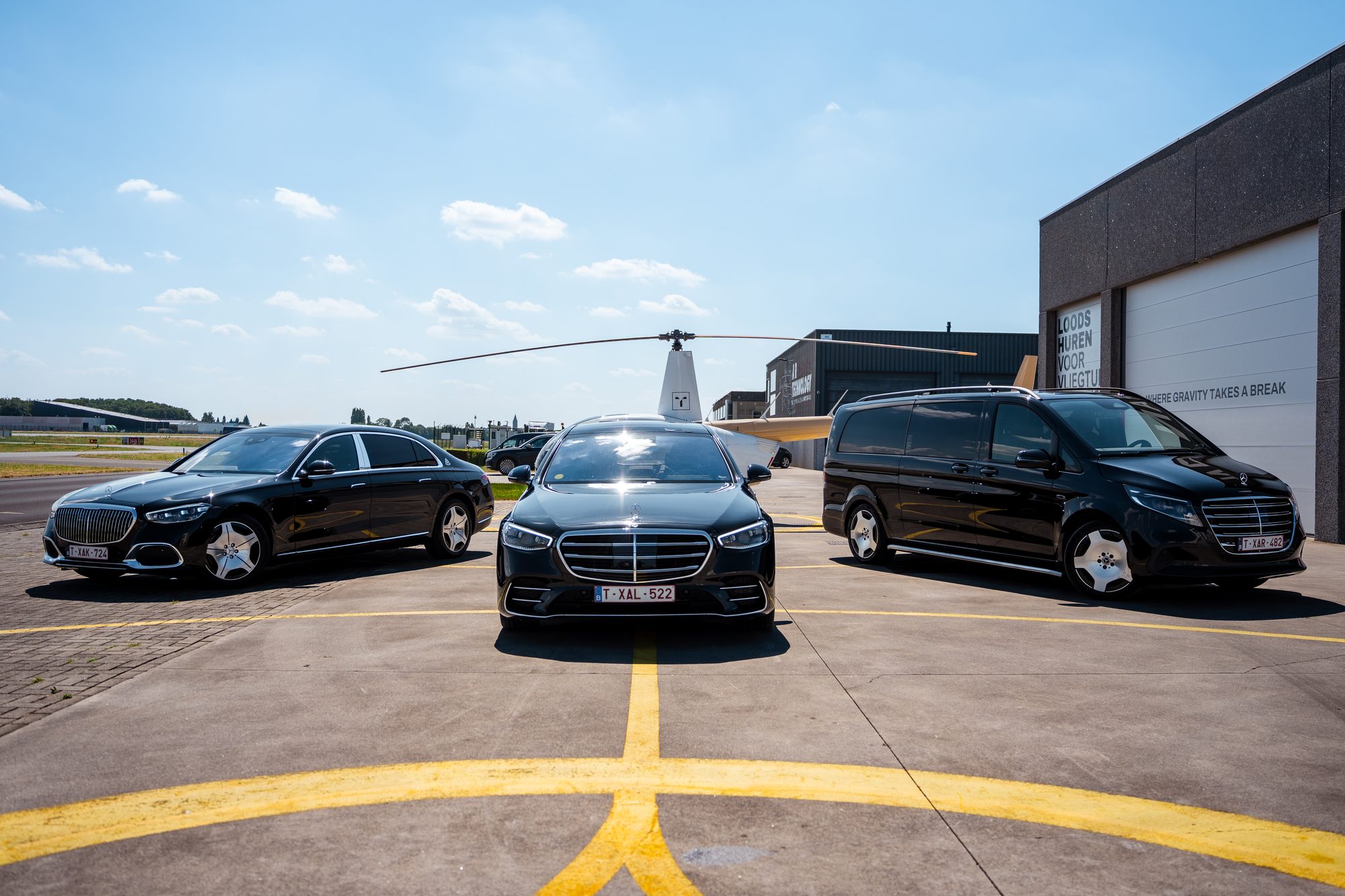 Mercedes V-klasse op de luchthaven